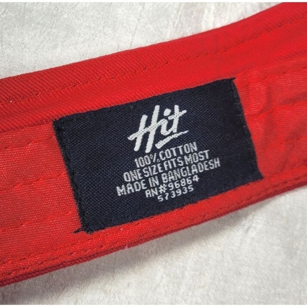 2 HIT Coca-Cola Red Embroidered Adjustable Visor Hats - NWOT - One Size - Picture 3 of 4